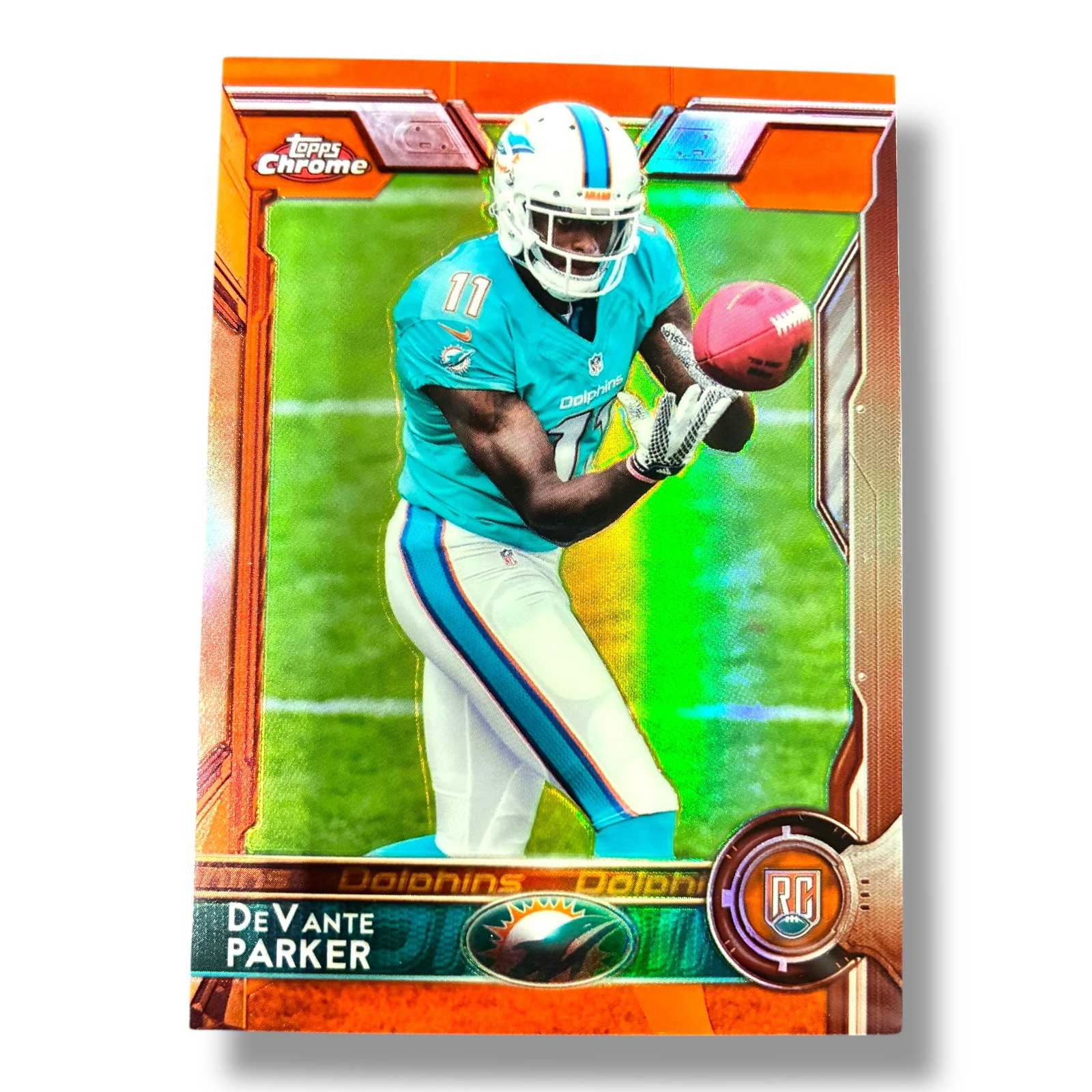 2015 Topps Chrome - Rookies Devante Parker #103 Orange Refractor (RC) Dolphins
