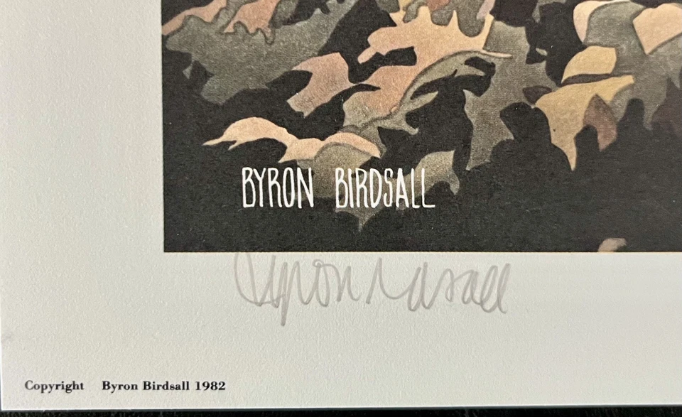 Byron Birdsall “Glaciar Mendenhall” 1982 impresión firmada y numerada Juneau AK Foto 4 de 4