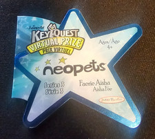 Series 3 Neopets Faerie Aisha Plushie Tag/Star Prize CODE USED LONG AGO