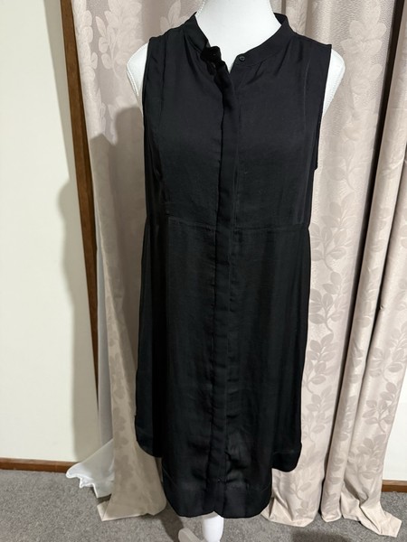 Witchery Black Shift Round Neck Sleeveless Knee Length Dress Size 8