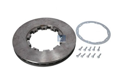 2x DT Spare Parts Bremsscheibe 5.21221 für DAF CF 85 XF 95 105 75 LF 55 65 45
