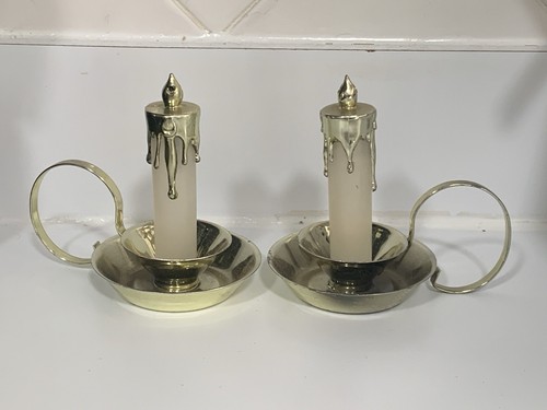Candelabro de plástico y metal estilo granja vintage años 70 salero y pimentero - Imagen 1 de 24