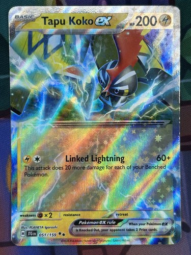 Pokemon TCG Tapu Koko EX 51/159 Journey Together Double Rare NM