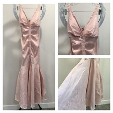 WINDSOR Womens Junior sz 3/XXS Pink Padded Bra Ruching Stretch Mermaid Dress