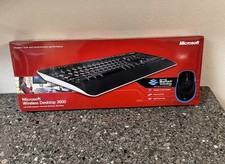 Tastiera Microsoft Wireless Desktop 3000 senza mouse laser senza ricevitore scatola aperta 