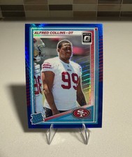 2025 Panini Donruss Optic - Rated Rookie Alfred Collins 49ers Blue Hyper Prizm