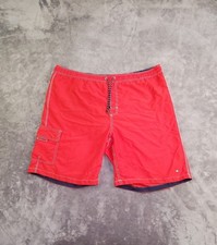 TOMMY HILFIGER Sz XL Swim Trunks Men s Board Shorts Red Spell Ca16