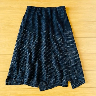 HaaT Heart Issey Miyake Deformed Skirt Navy