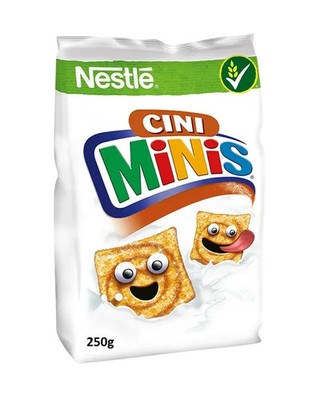 NESTLE CINI MINIS Breakfast Cereals Super Crunchy Cinnamon Flavor Snacks 250g