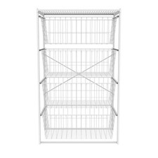 ClosetMaid 35.94 in. H x 21.65 in. W White Steel 4-Drawer Close Mesh Wire Basket