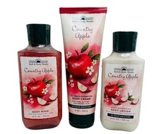 Bath  Body Works Women's Country Apple Shower Gel/Wash, Lotion, Cream 3 Pc Set
