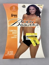 Vintage L  eggs Beautiful Body Shaper Control Brief Black Size Small 2002
