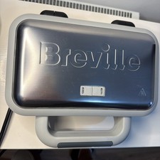 Breville DuraCeramic DeepFill Waffle Maker | Removable Plates | NonStick Grey