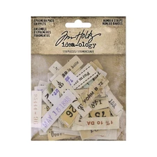 Tim Holtz Ephemera Snippets Number Strips Vintage Scrapbook Craft Supplies 1 ...