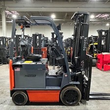 2022 Toyota 8FBCU20 4000lb Used Electric Forklift Triple Mast Sideshift 4022 Hrs