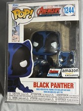 Funko Pop! Vinyl Marvel Avengers Black Panther #1244 Amazon Exclusive With Pin