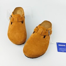 Birkenstock Boston x Stussy Caramel Clog Wide Suede Leather Shoes EU37-45 Unisex
