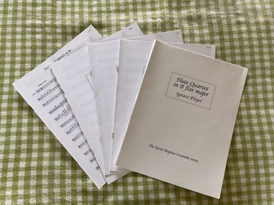 FLÖTENQUARTETT ES-DUR VON PLEYEL, FLÖTE, VIOLINE, VIOLA, CELLO.