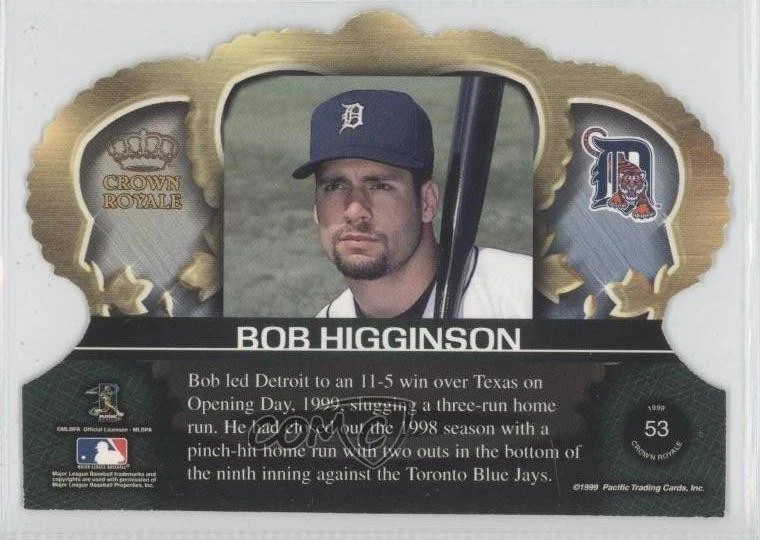 1999 Pacific Crown Royale Bobby Higginson #53 - Image 2 of 2