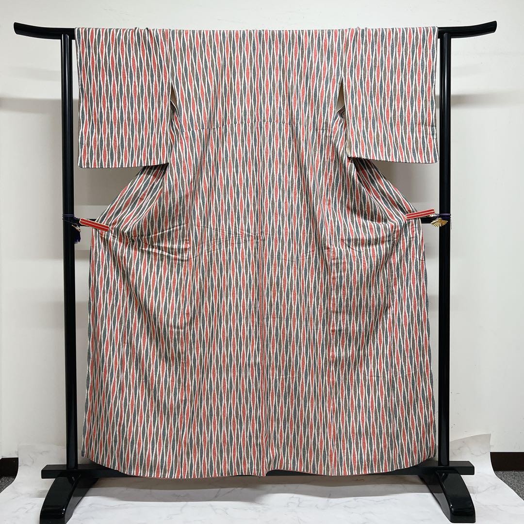 Stylish Kimono Small Pattern Pongee Vertical Stri… - image 2