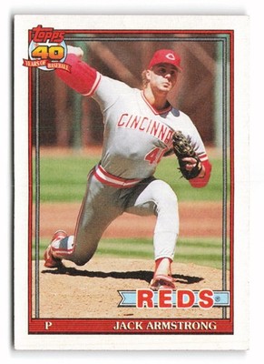 1991 Topps #175b Jack Armstrong Cincinnati Reds