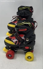 Hikole Unisex Multicolor Adjustable Quad Wheel Roller Skates Size EUR 31-34