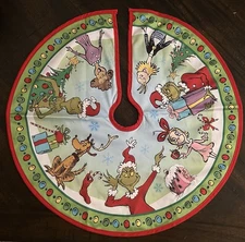 Dr Suess The Grinch Max Cindy Lou Who Whoville Small 18"in. Christmas Tree Skirt