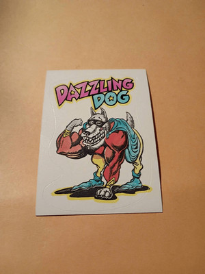 1983 General Mills Zero Heroe Trading Card Sticker Card Vintage #40 Dazzling Dog