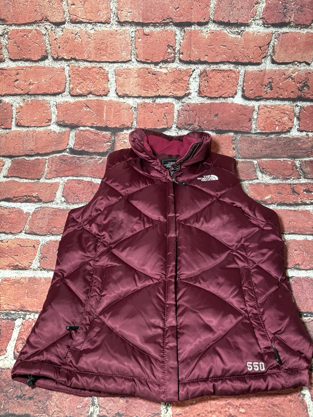The North Face Women's XS Cranberry Red 550 Down Puffer Vest