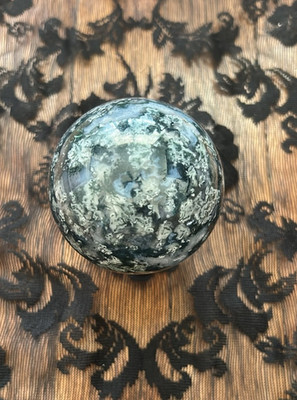  Kambaba Jasper Sphere   Ancient Fossil Algae, Soothing Earth Energy | Crystal
