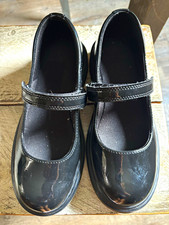 Dr. Martens Women  s Mary Jane Flats Black Patent Leather Hook  Loop 6