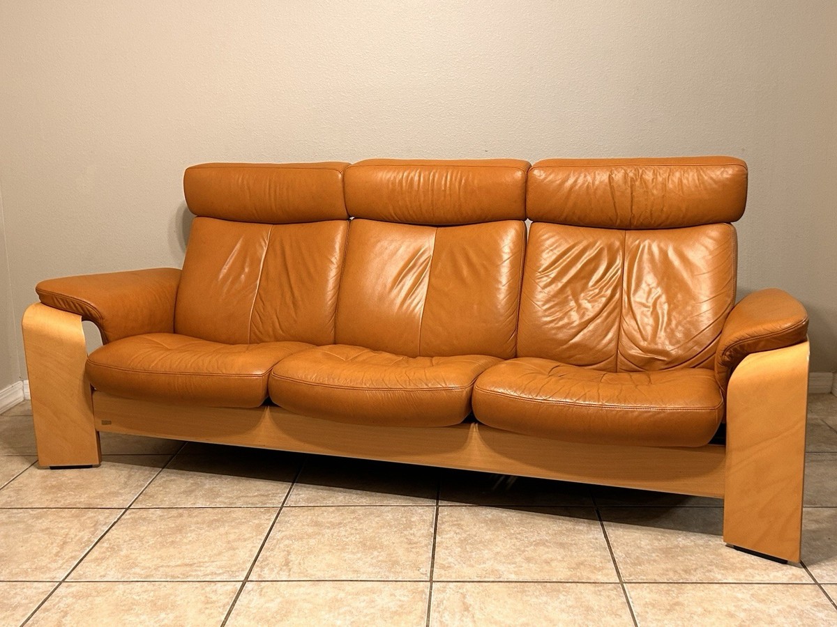 Ekornes Stressless Pegasus Leather Recliner Sofa Norway Living
