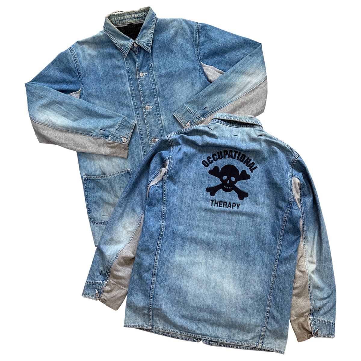 Undercover AW03 Paper Doll Hybrid Reconstructed Denim Chore Jacket Size Large View 2