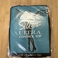 Silkies Pantyhose Ultra Control Top Ultra Sheer Legs Hose Black X-Queen 030608