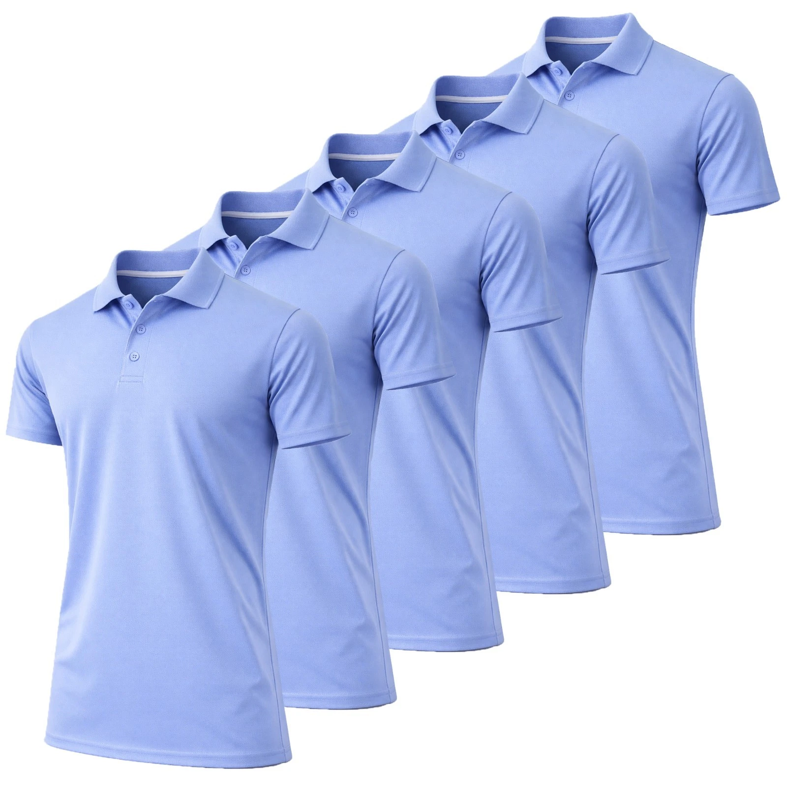 Men's Short Sleeve Moisture Wicking Polo Shirts Lounge Running Gym 5-PACK NEW
Opens in a new window