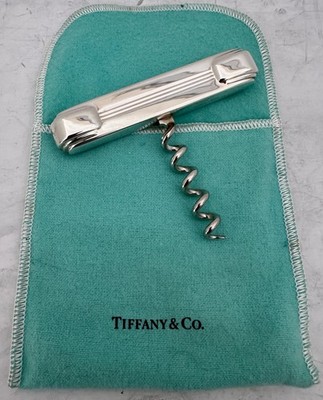 TIFFANY CENTURY PATTERN STERLING SILVER CORKSCREW IN ORIGINAL FELT BAG