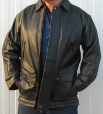Motorrad - Jacke Lederjacke lang  Ledermantel Oldtimer retro klassische LEDER