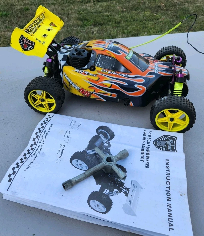 Vintage Redcat Racing R/C Nitro 1/10 Scale Gas Powered 4WD Off-Road Buggy!! - Image 4 of 4