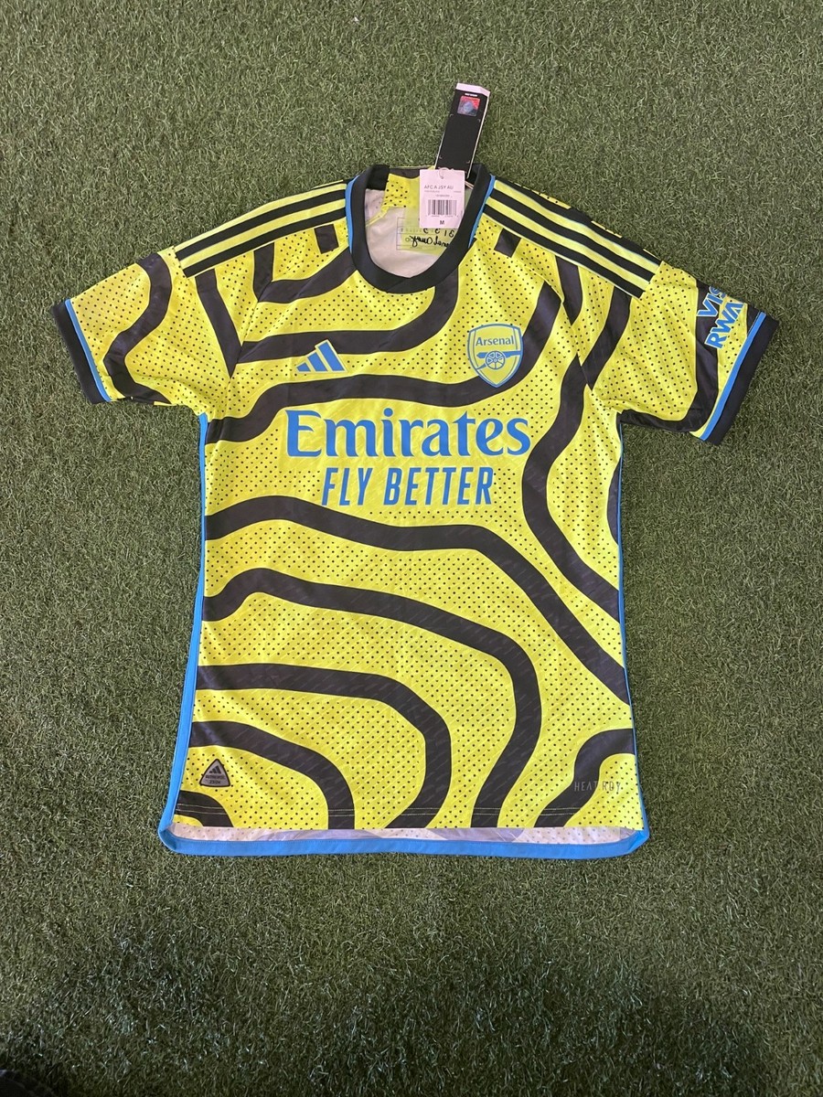 adidas Arsenal Authentic Away Jersey 23/24 - Neon/Black | eBay