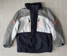 GERRY Boys Size Medium 10/12 Gray White Blue 3 In 1 System Coat Zip Pockets