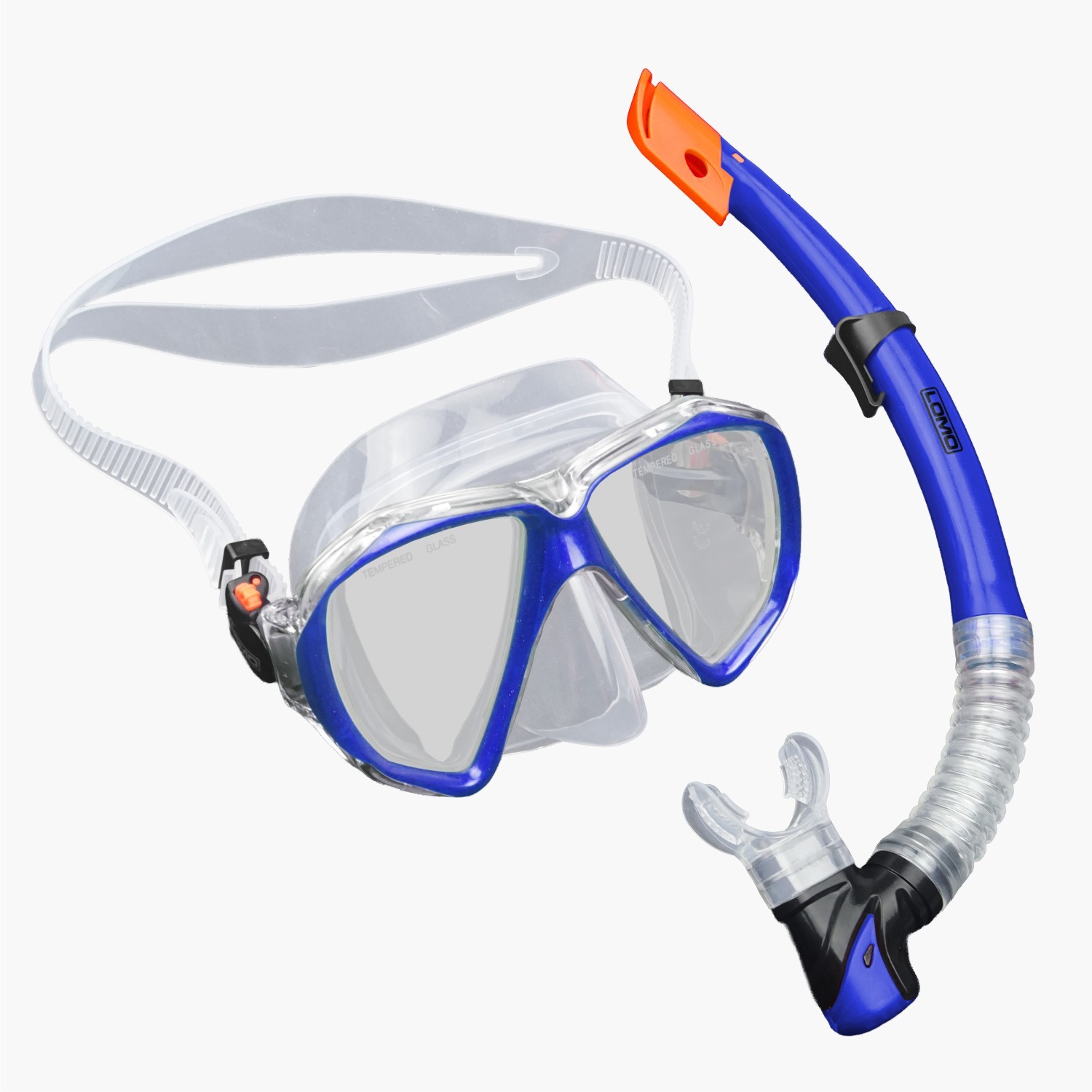 Lomo Adult Mask & Snorkel Set - Blue
