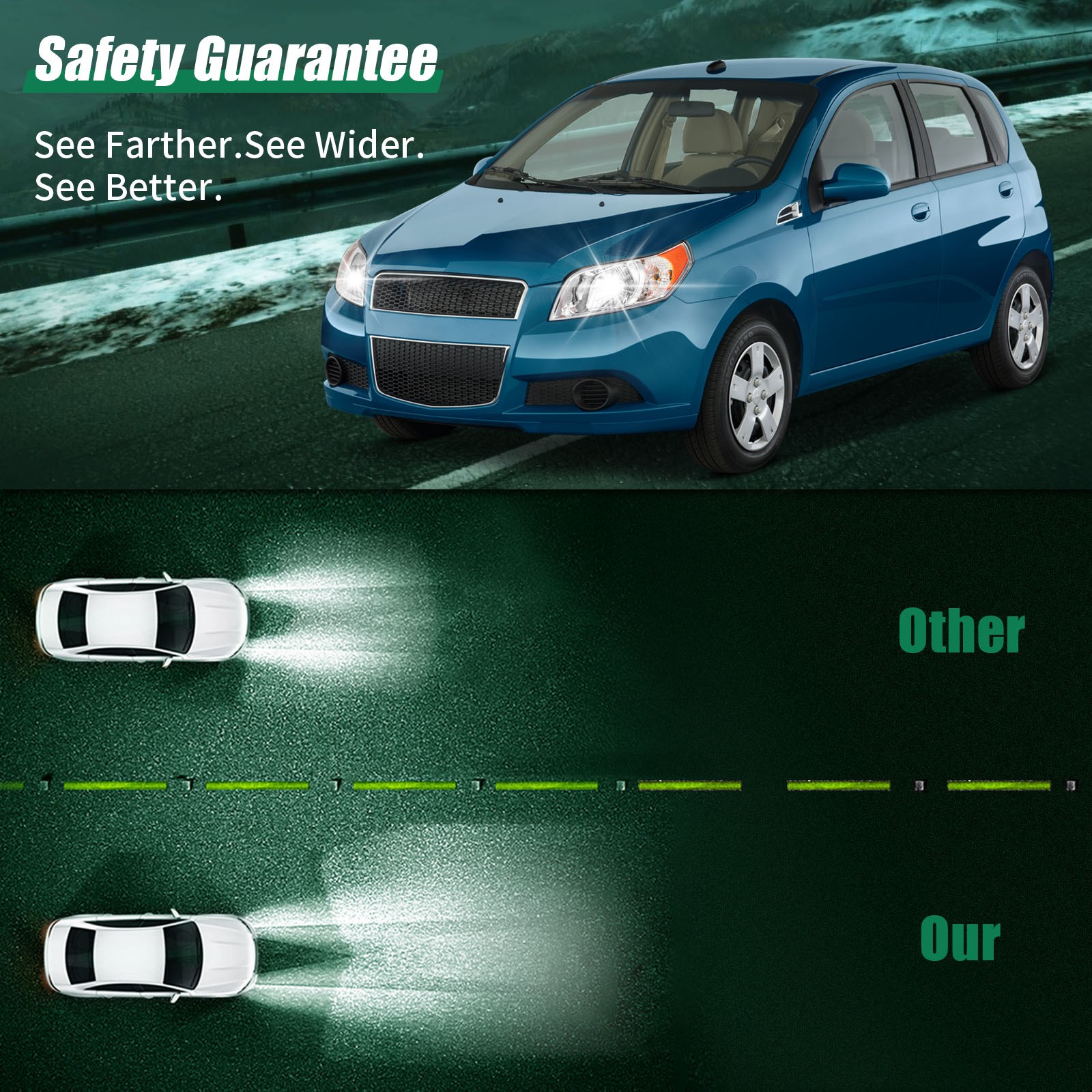 For 2007-2011 Chevy Aveo Sedan 2007-2009 Pontiac Wave Headlights Assembly Pair