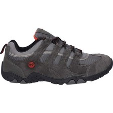 Image of Hi-Tec Mens Quadra II Suede Hiking Trainers - Grey