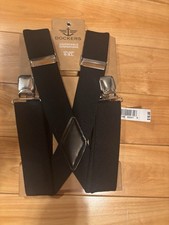 Adjustable Suspenders Dockers Black Size S-XL...