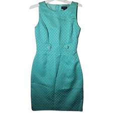 Tahari by Arthur Classiccore Levine Chic Weeding Guest Turquoise Tweed Lined 4 