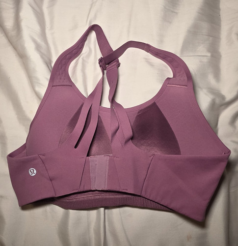 Lululemon Athletica Purple Solid Sports Bra Womens 36C Logo Accent