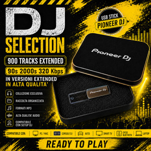 Chiavetta DJ SELECTION USB PIONEER DJ USB LED ROSSO - EXTENDED MP3