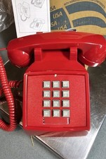 NEW Cortelco 250047-VBA-20M Red Desk Telephone Desktop Touch Pad Owners Manual