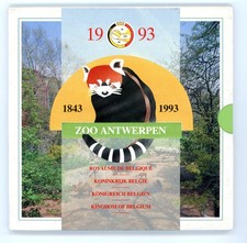 BELGIQUE Set de 11 monnaies FDC 1993 Zoo d'ANVERS  Splendide