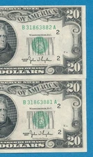 2-$20. 1950  NEW YORK  DISTRICT CONSECUTIVE CHOICE NEW FRN NOTES